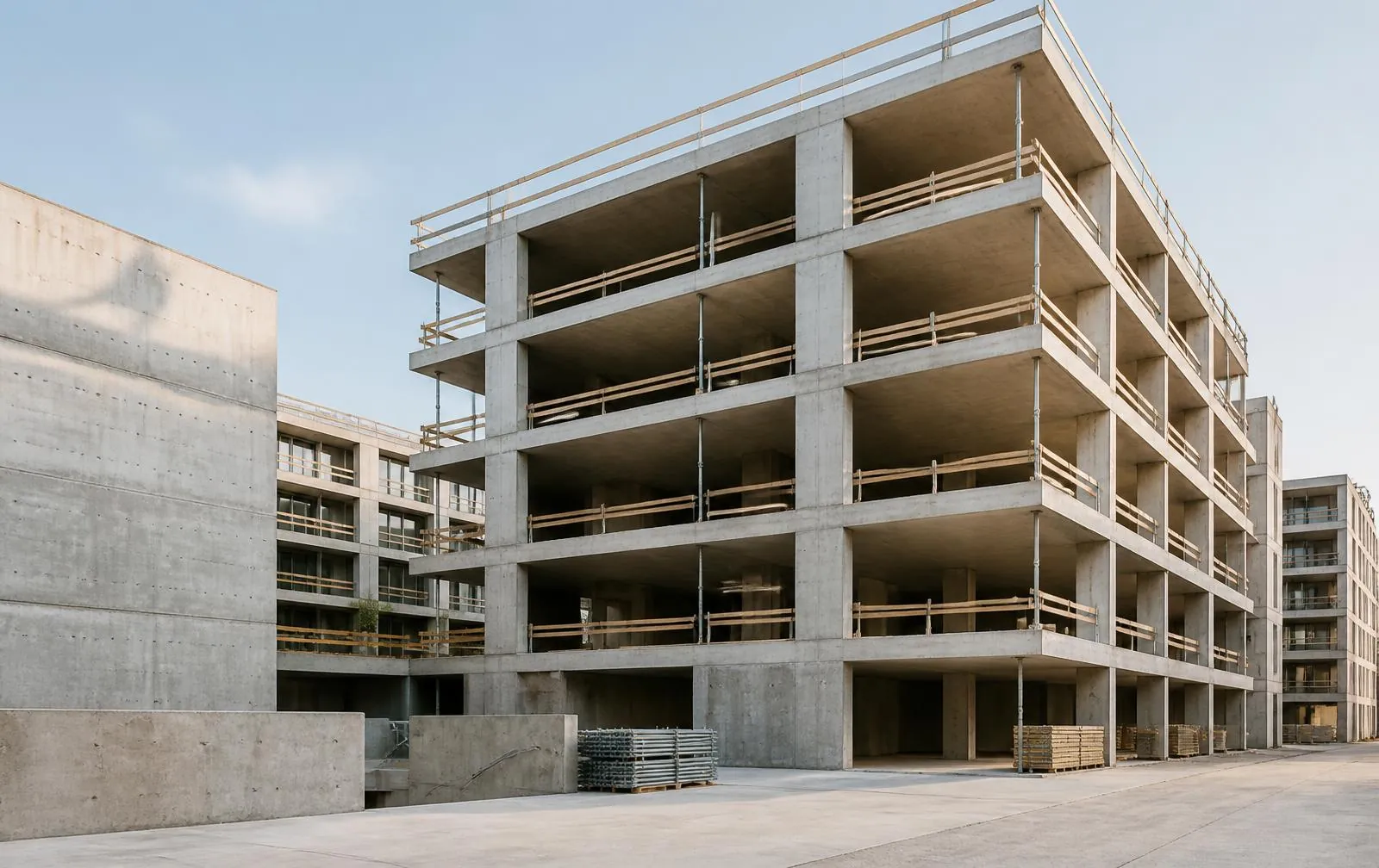 Residential building structure under construction